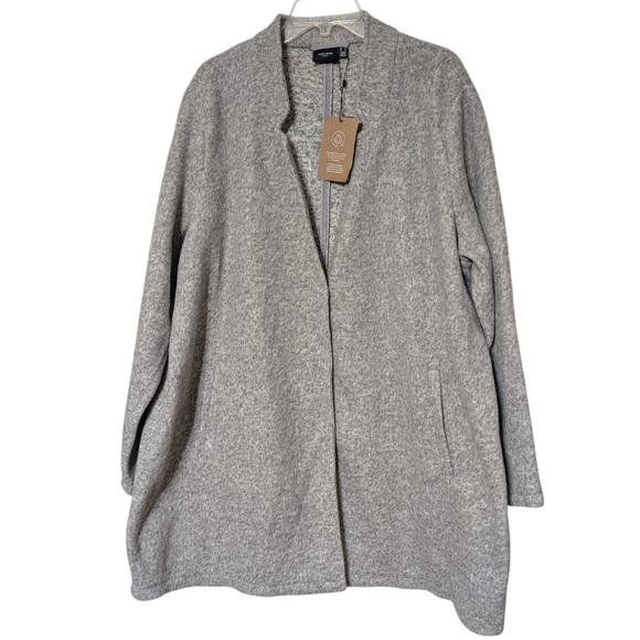 Vero Moda Curve Katrine Gray 3 Snap Button Between Seasons Casual Coat Size 20 - Picture 1 of 10